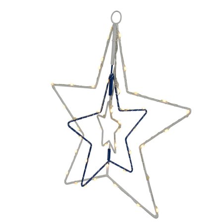 CELEBRATIONS LED Clear/Warm White 12 in. Star Hanging Decor MICB-BOHS-WWTA